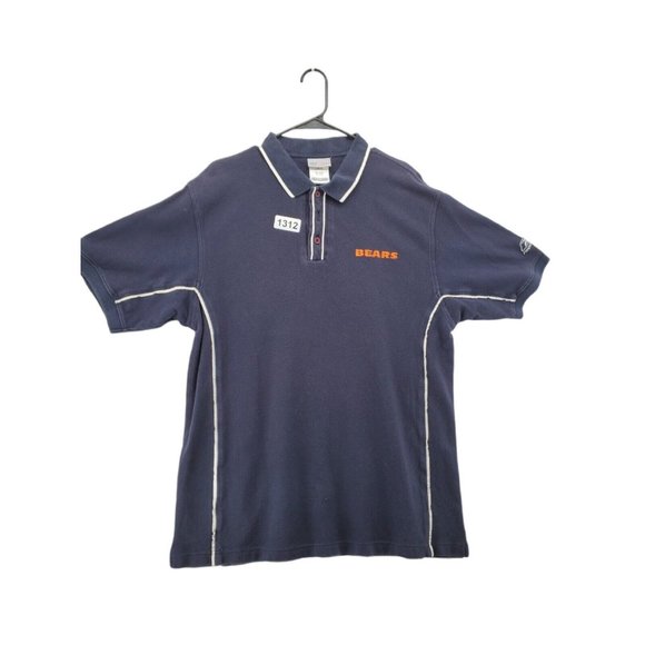 CHICAGO BEARS Shirt Men's Short Sleeve Polo NFL Blue Size Large - Picture 10 of 10